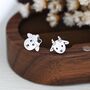 Sterling Silver Mismatched Baby Goat And Sheep Stud Earrings, thumbnail 3 of 12