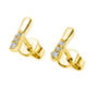 Mini Skinny Drop Studs In Gold Plated, thumbnail 1 of 2
