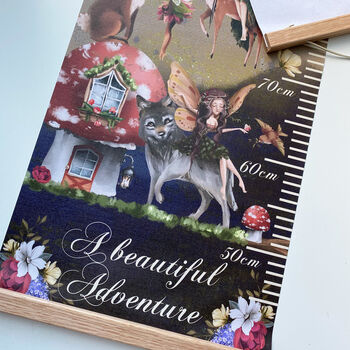 Personalised Magical Fairy Adventure Height Chart, 4 of 6