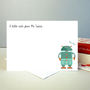 Set Of 12 Personalised Notecards With Robot, thumbnail 1 of 2