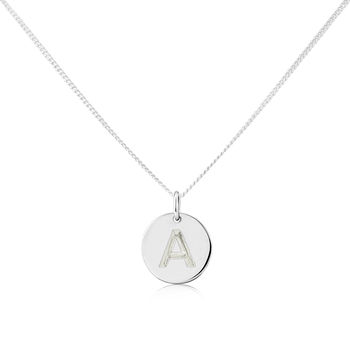 Westbourne Personalised 9ct Gold Initial Disc Pendant, 10 of 12