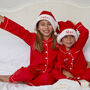 Personalised Matching Red Cotton Christmas Classic Pyjama Mum Child, thumbnail 6 of 9