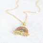 Micro Pave Crystal Rainbow Clouds Necklace, thumbnail 2 of 4