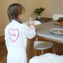 Personalised Kids Heart Dressing Gown, thumbnail 2 of 7