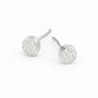 Hammered Sterling Silver Disc Stud Earrings – 5mm, thumbnail 3 of 4