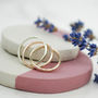 Solid 9ct Gold Trinity Wedding Ring In Three Colours, thumbnail 2 of 4