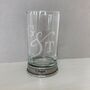 G And T Engraved Gin Glass With Pewter Base, thumbnail 2 of 6