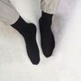 Plain Men's Bed Socks – Black, thumbnail 3 of 3