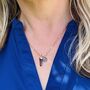 The En Pointe Duo Smokey Quartz Necklace, thumbnail 2 of 8