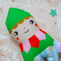 Christmas Elf Bib And Rattle Baby Gift Set, thumbnail 11 of 12