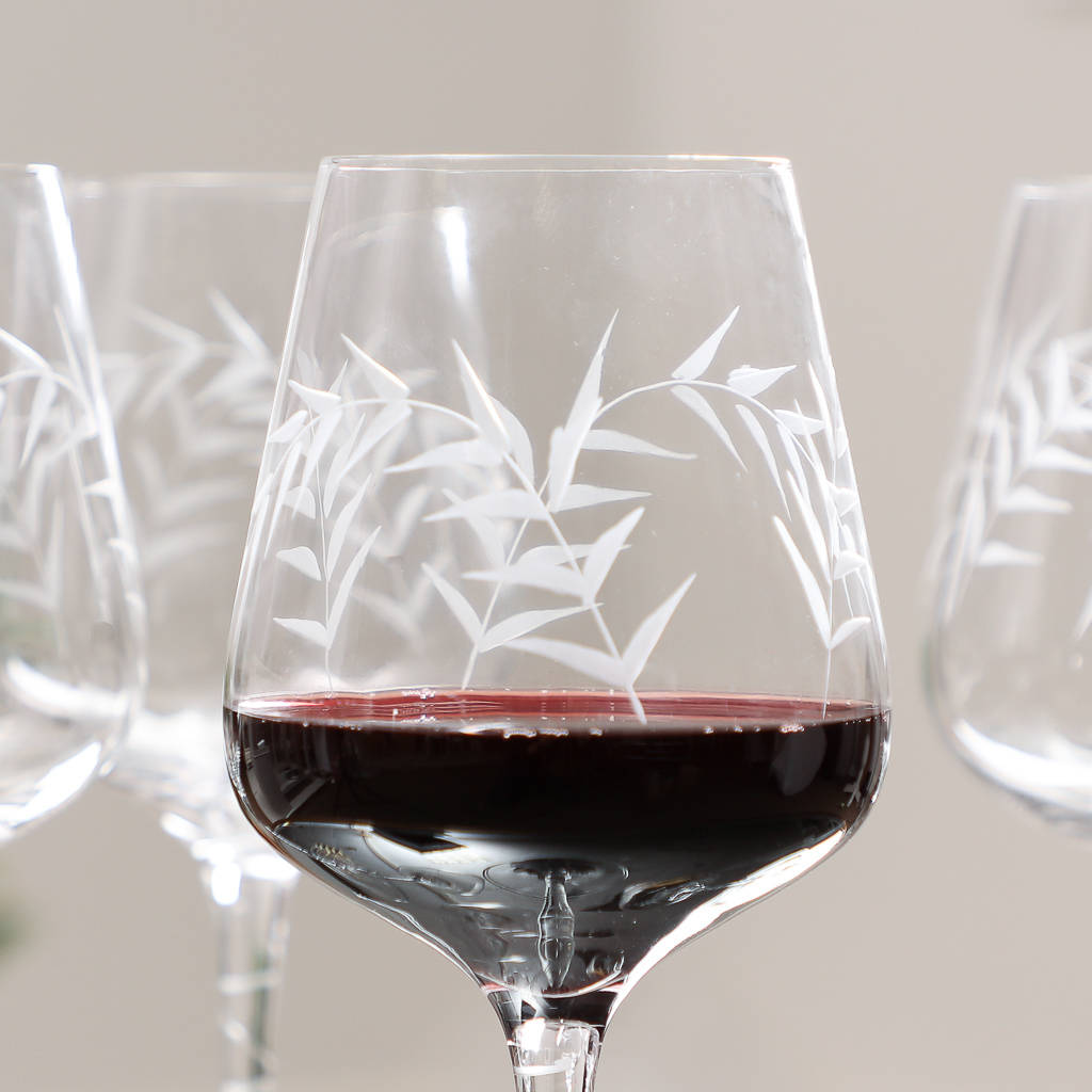 Areca Botanical Etched Glassware Collection By Dibor