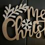 Wooden 'Merry Christmas' Hanging Sign, thumbnail 2 of 2
