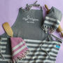 Personalised Cotton Apron And Tea Towel, Christmas Gift For Her, thumbnail 2 of 12