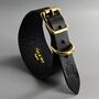 Black Leather Whippet Collar Can Be Personalised, thumbnail 1 of 6