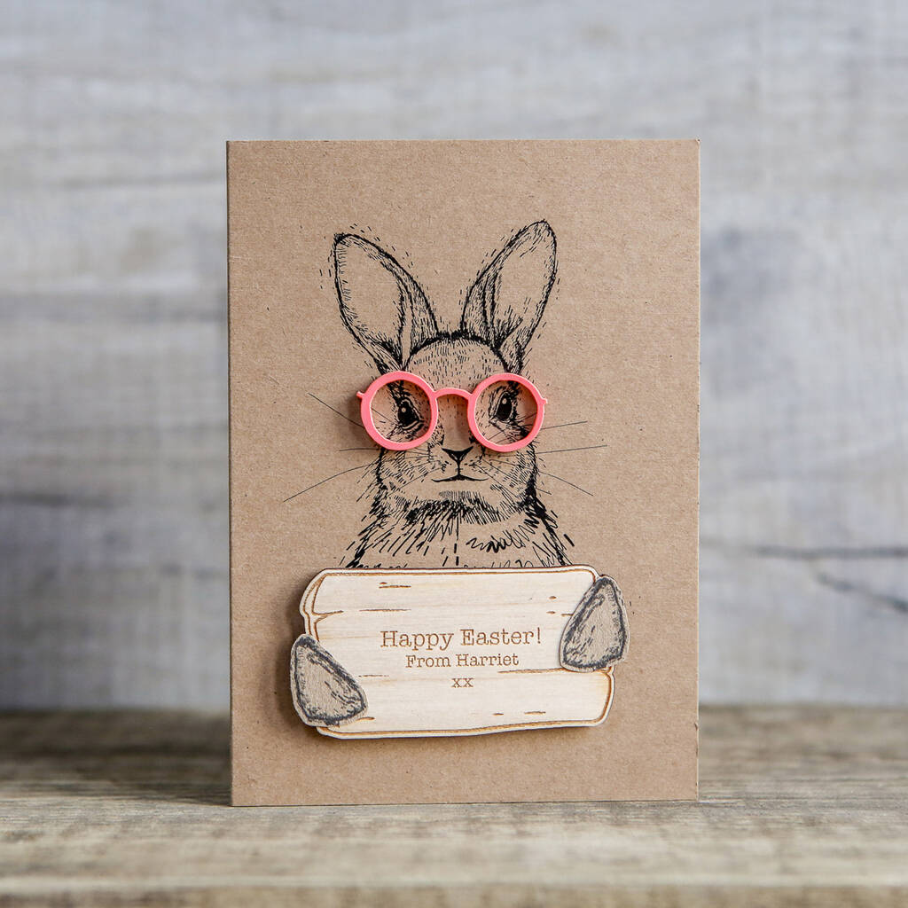 Personalised Bunny Easter Card, 1 of 2