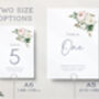 Wedding Table Numbers Pink And White Peony, thumbnail 2 of 3