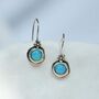 Sterling Silver Opal Earrings With Dainty Flower Detail, thumbnail 1 of 6