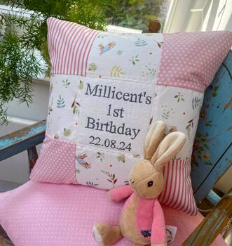 Peter Rabbit© 1st Birthday Cushion, 9 of 10