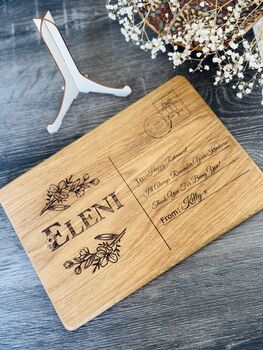 Postcard Design Personalised Chopping Board, 2 of 5