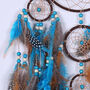 Moon/Star Boho Brown Turquoise Dream Catcher, thumbnail 5 of 7