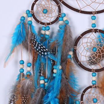 Moon/Star Boho Brown Turquoise Dream Catcher, 5 of 7