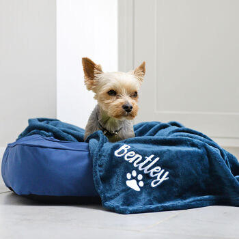 Personalised Blue Pet Blanket, 2 of 5