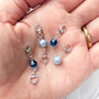 Something Blue Heart Sterling Silver Charm, thumbnail 6 of 6