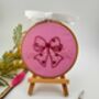 Pink Beaded Bow Embroidery Kit, thumbnail 1 of 6