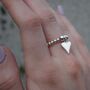 Sterling Silver Ball Bead Ring With Heart Charm, thumbnail 3 of 6