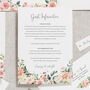 Blush Floral Pocketfold Wedding Invitations, thumbnail 4 of 7