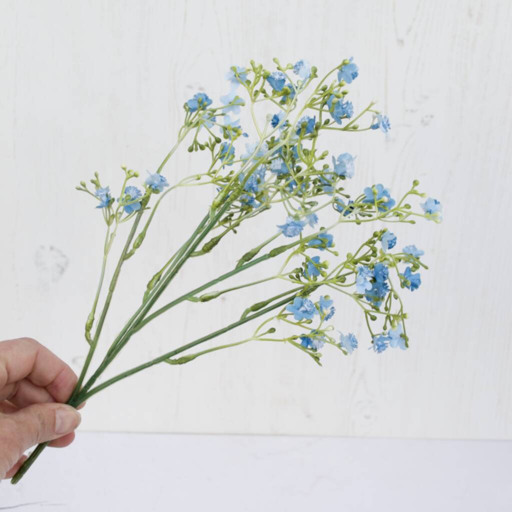 Faux Blue Gypsophila Bouquet By Abigail Bryans Designs