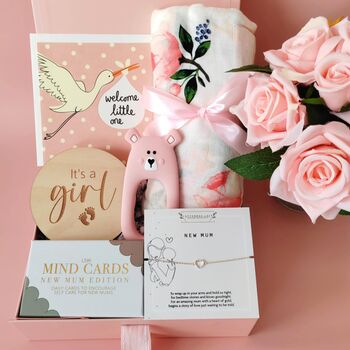 New Baby Girl Gift Hamper, 2 of 11