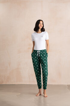 Christmas Pyjamas With Monogram In Gold, 7 of 9