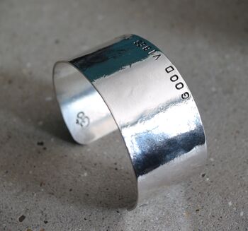 Wide Sterling Silver Cuff, 4 of 5