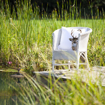 Inky Reindeer Outdoor Cushion For Garden Furniture, 6 of 8
