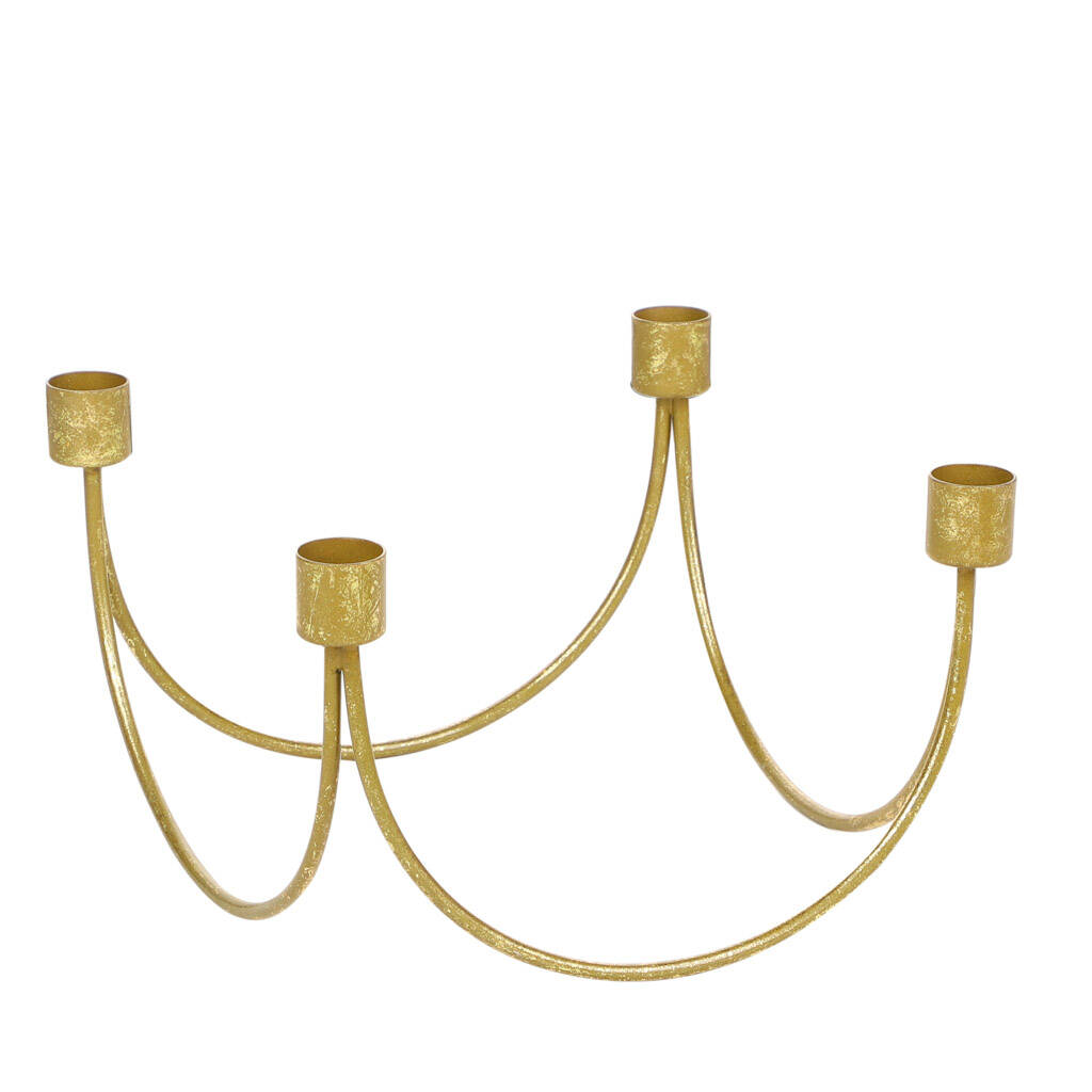 Contemporary Gold Diwali Candle Holder By Dibor