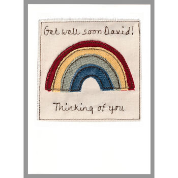 Personalised Rainbow Thinking Of You Or Get Well Soon Card, 6 of 12