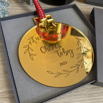 Personalised Silver Round Christmas Tree Dec 23, 11 of 11