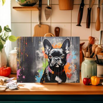 Frenchie Fizz Textured Glass Chopping Boards, 4 of 8