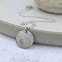 Fingerprint Disc Stainless Steel Necklace, thumbnail 3 of 6