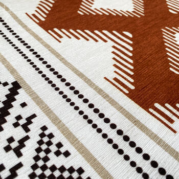 Aztec Cushion Cover With Geometric Brown Lines, 6 of 7