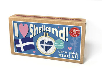 I Love Shetland! Mini Matchbox Cross Stitch Kit, 2 of 5