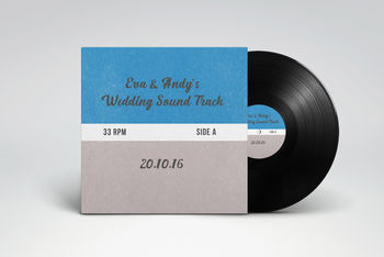 Personalised Seven Inch Wedding Vinyl Record, 2 of 8