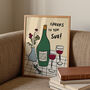 Personalised Retirement Wine Art Print Gift, thumbnail 2 of 12
