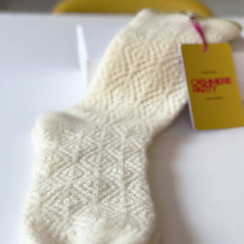 100% Cashmere Lace Socks, 6 of 9