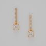 Shikaku 18 K Gold Plated Drop Stone Earrings, thumbnail 1 of 4