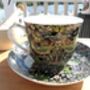 Large Cup And Saucer In William Morris Black Strawberry Thief Design, thumbnail 11 of 12