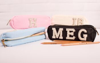 Personalised Pencil Case With Glitter Or Pearl Letters, 5 of 12