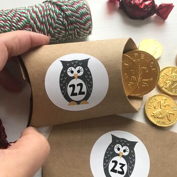 Owl Advent Stickers Or Owl Advent Craft Kit, 3 of 12