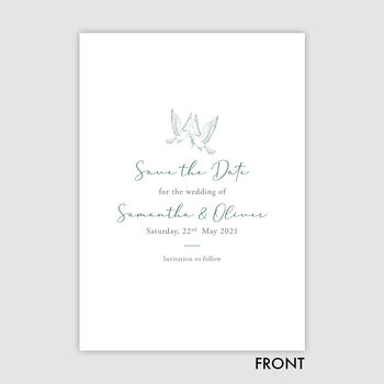 Calligraphy Personalised Save The Date Cards, 2 of 5